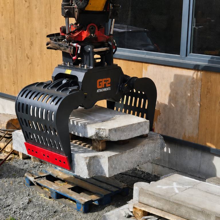 Pinza escollera giratoria GF2 para excavadora